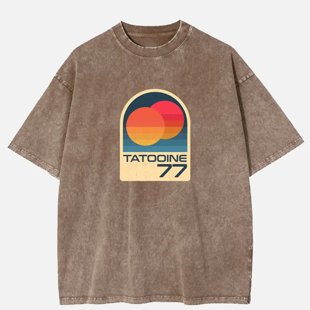 Star Wars Tatooine 77 Vintage Acid Wash Cotton T-Shirt ElevenOasis