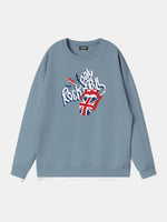 Rolling Stones Union Jack Lips Graphic Sweatshirt Eleven Oasis