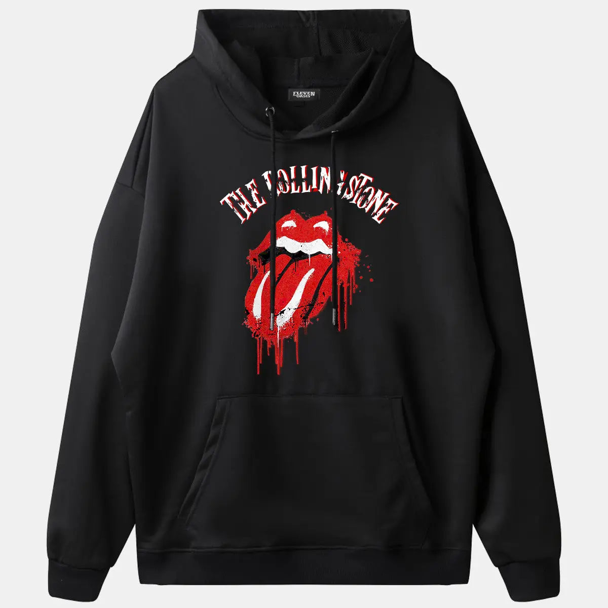 Rolling Stones Dripping Tongue Logo Hoodie Eleven Oasis