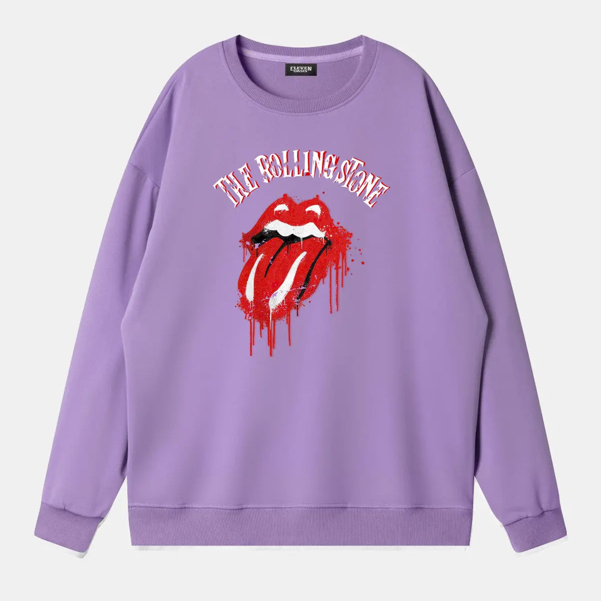 Rolling Stones Dripping Tongue Logo Sweatshirt Eleven Oasis