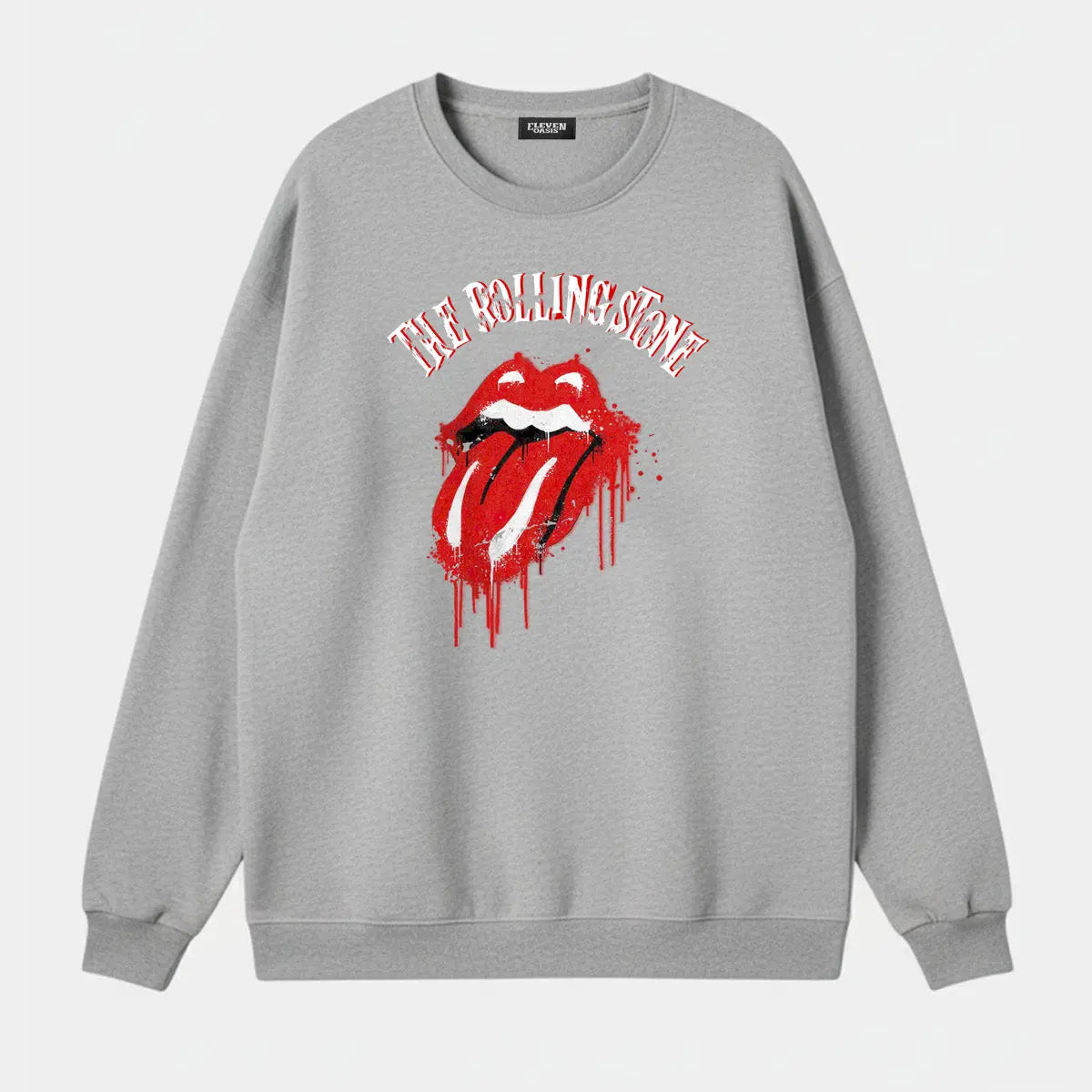 Rolling Stones Dripping Tongue Logo Sweatshirt Eleven Oasis