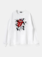 Rolling Stones Baseball Player Graphic Sweatshirt Eleven Oasis