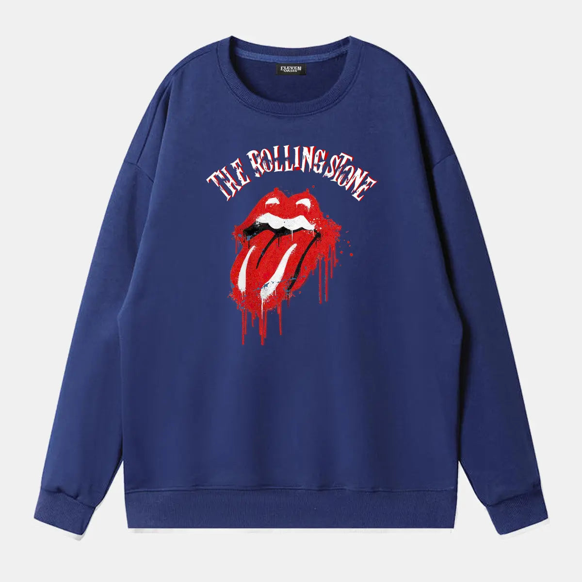 Rolling Stones Dripping Tongue Logo Sweatshirt Eleven Oasis