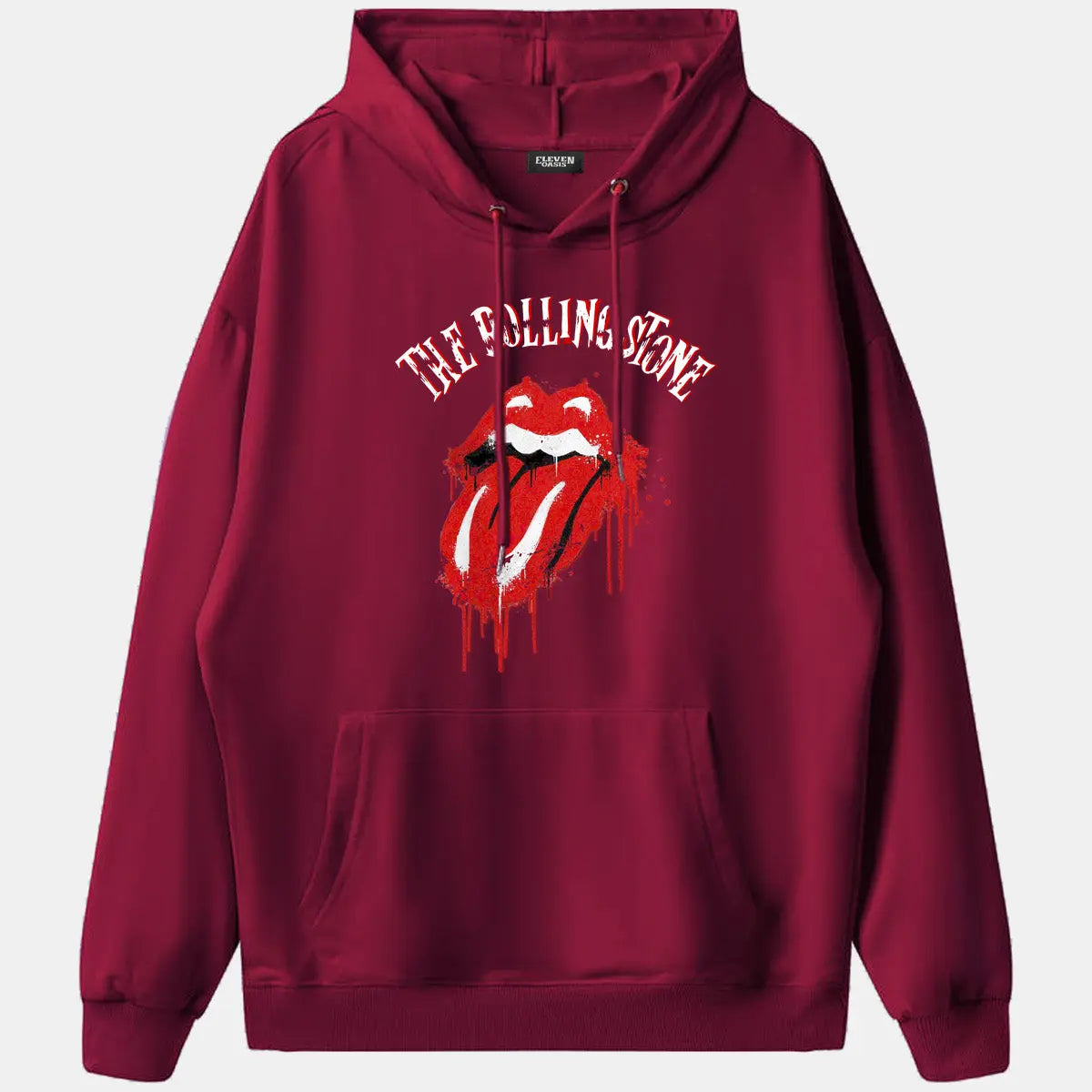 Rolling Stones Dripping Tongue Logo Hoodie Eleven Oasis
