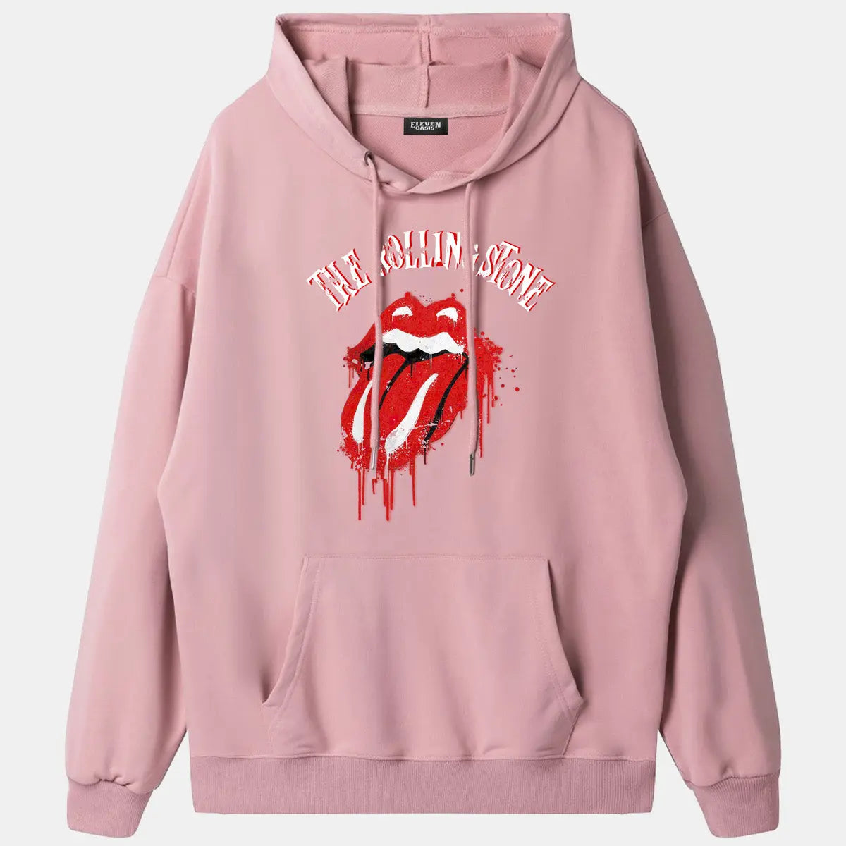 Rolling Stones Dripping Tongue Logo Hoodie Eleven Oasis