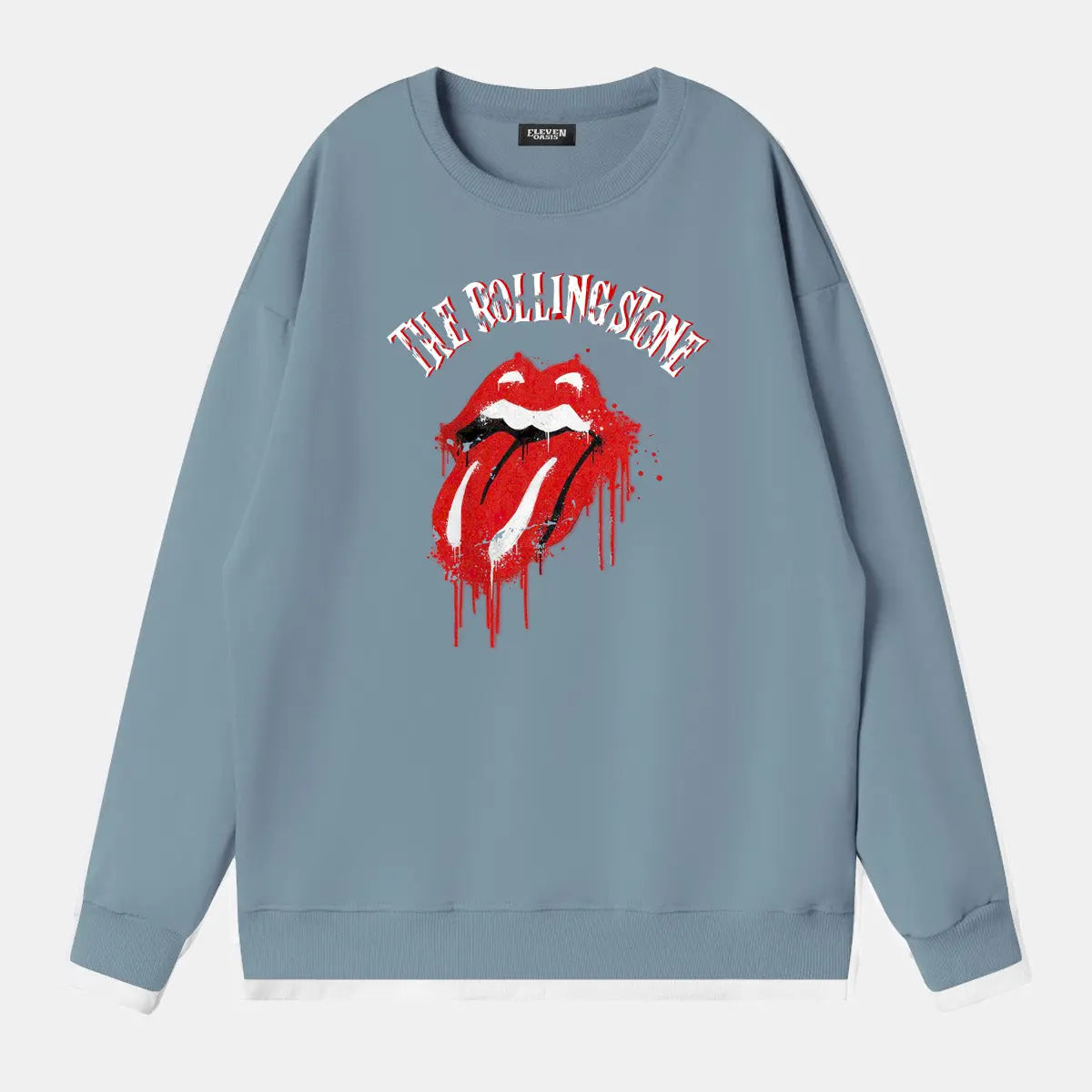 Rolling Stones Dripping Tongue Logo Sweatshirt Eleven Oasis