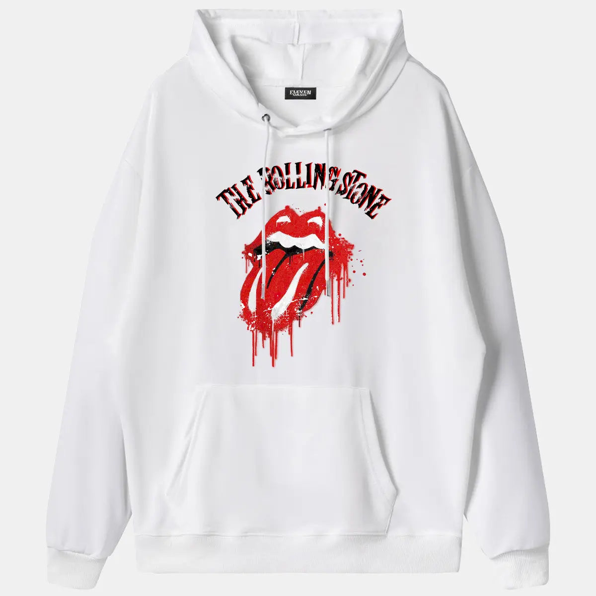 Rolling Stones Dripping Tongue Logo Hoodie Eleven Oasis
