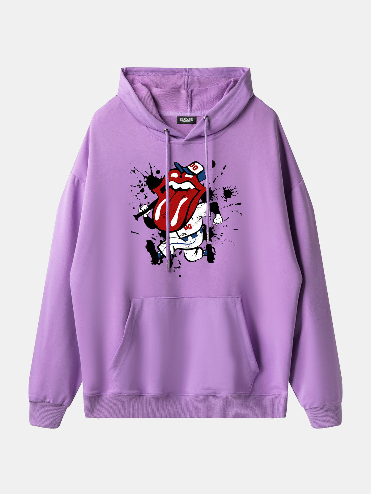 Rolling Stones Baseball Player Graphic Hoodie Eleven Oasis