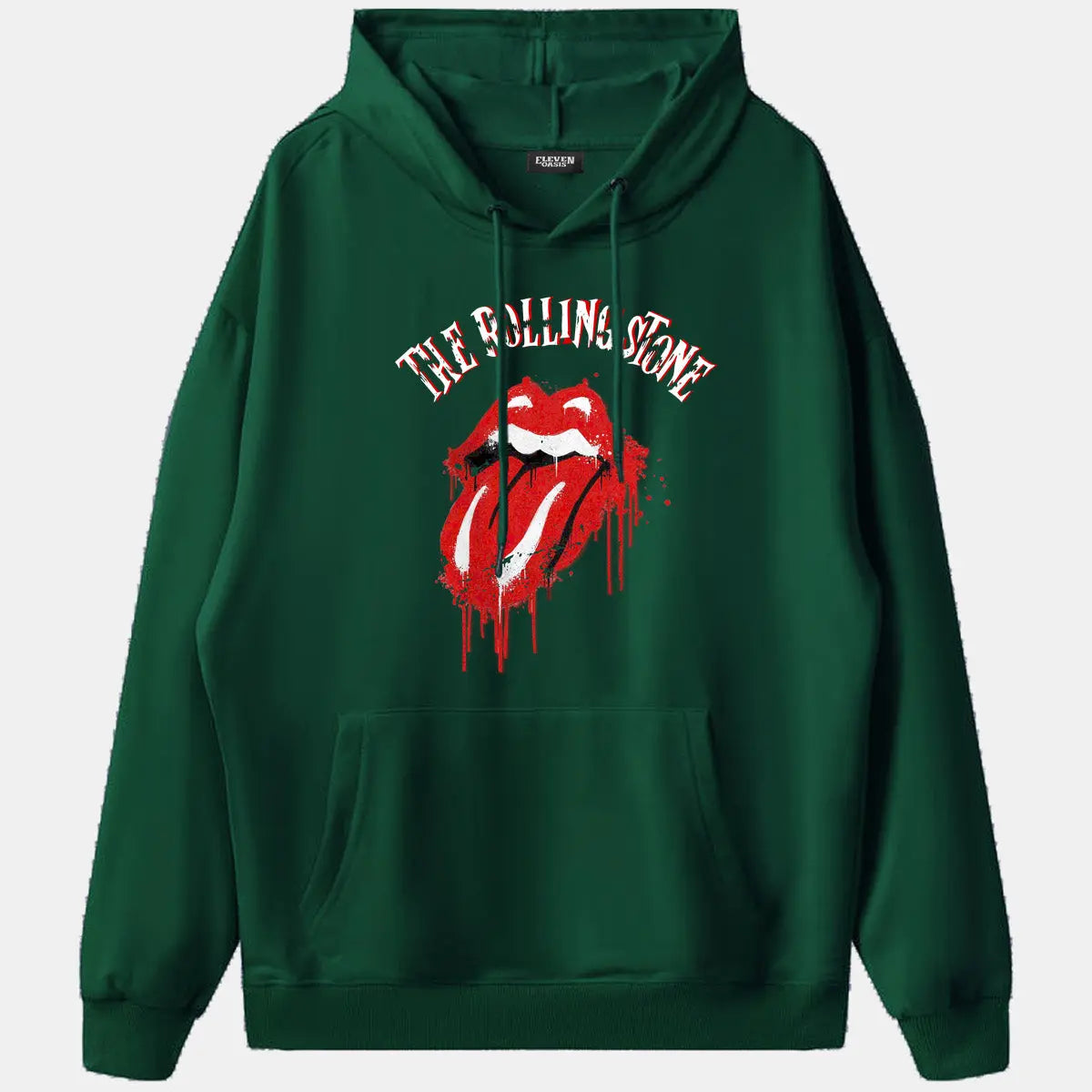 Rolling Stones Dripping Tongue Logo Hoodie Eleven Oasis
