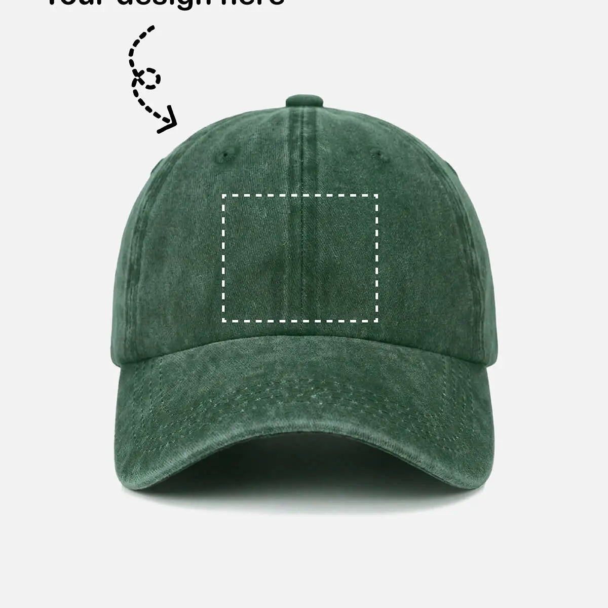 Customizable Washed Cotton Baseball Cap ElevenOasis