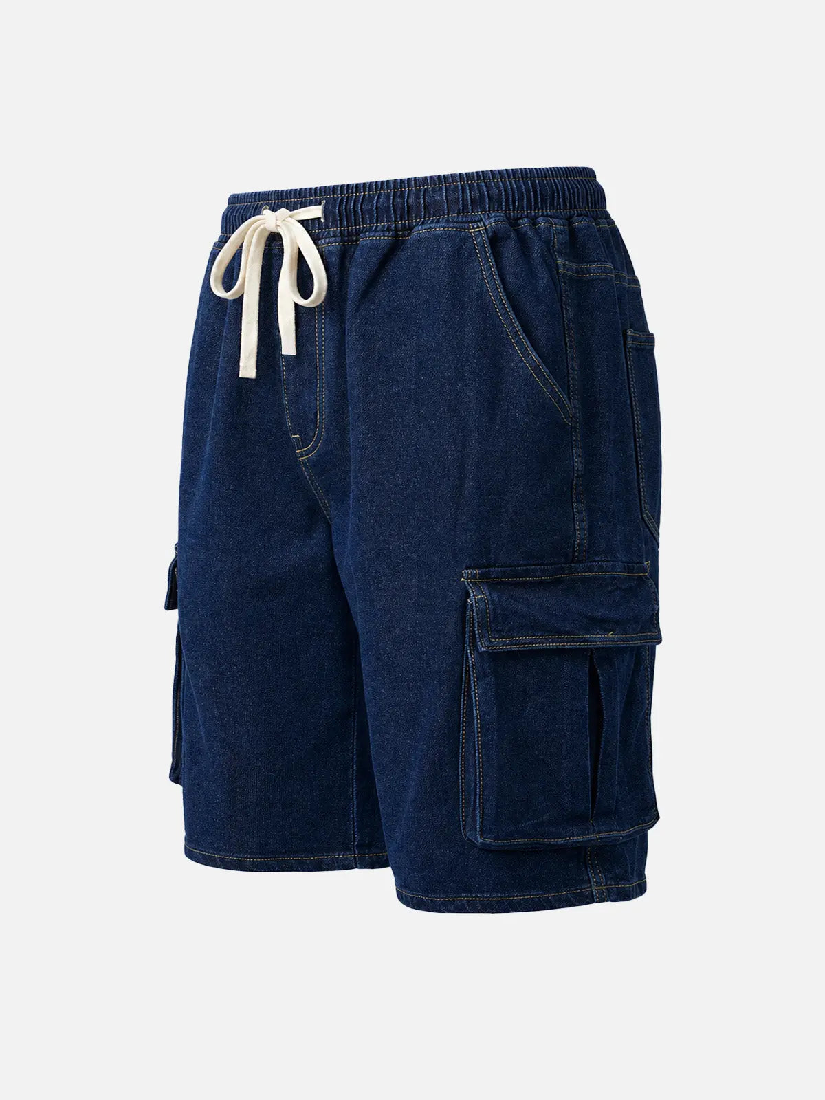 Men's Stretch Cotton Drawstring Cargo Denim Shorts Eleven Oasis