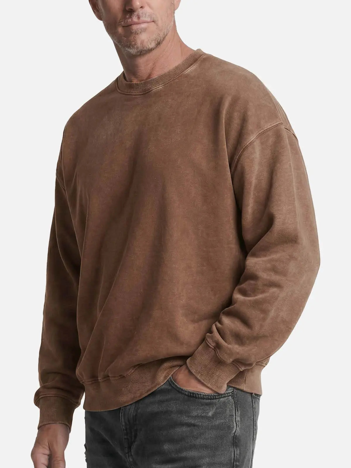 Men's Vintage Washed Cotton Sweatshirt Eleven Oasis