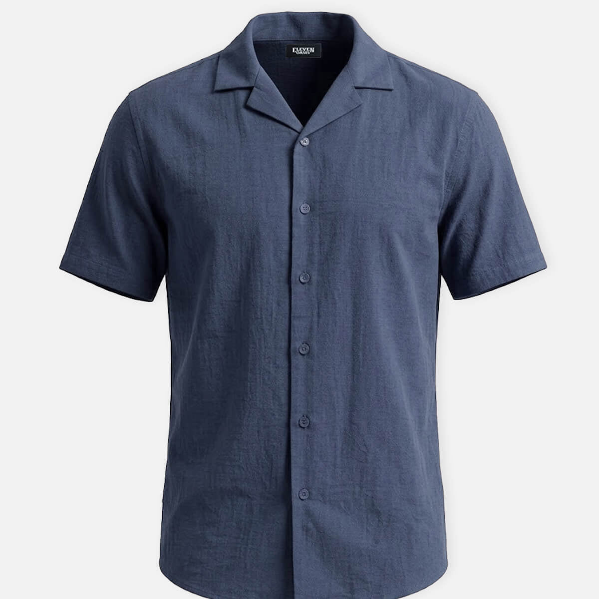 Men's Cotton-Linen Blend Short Sleeve Shirt Eleven Oasis
