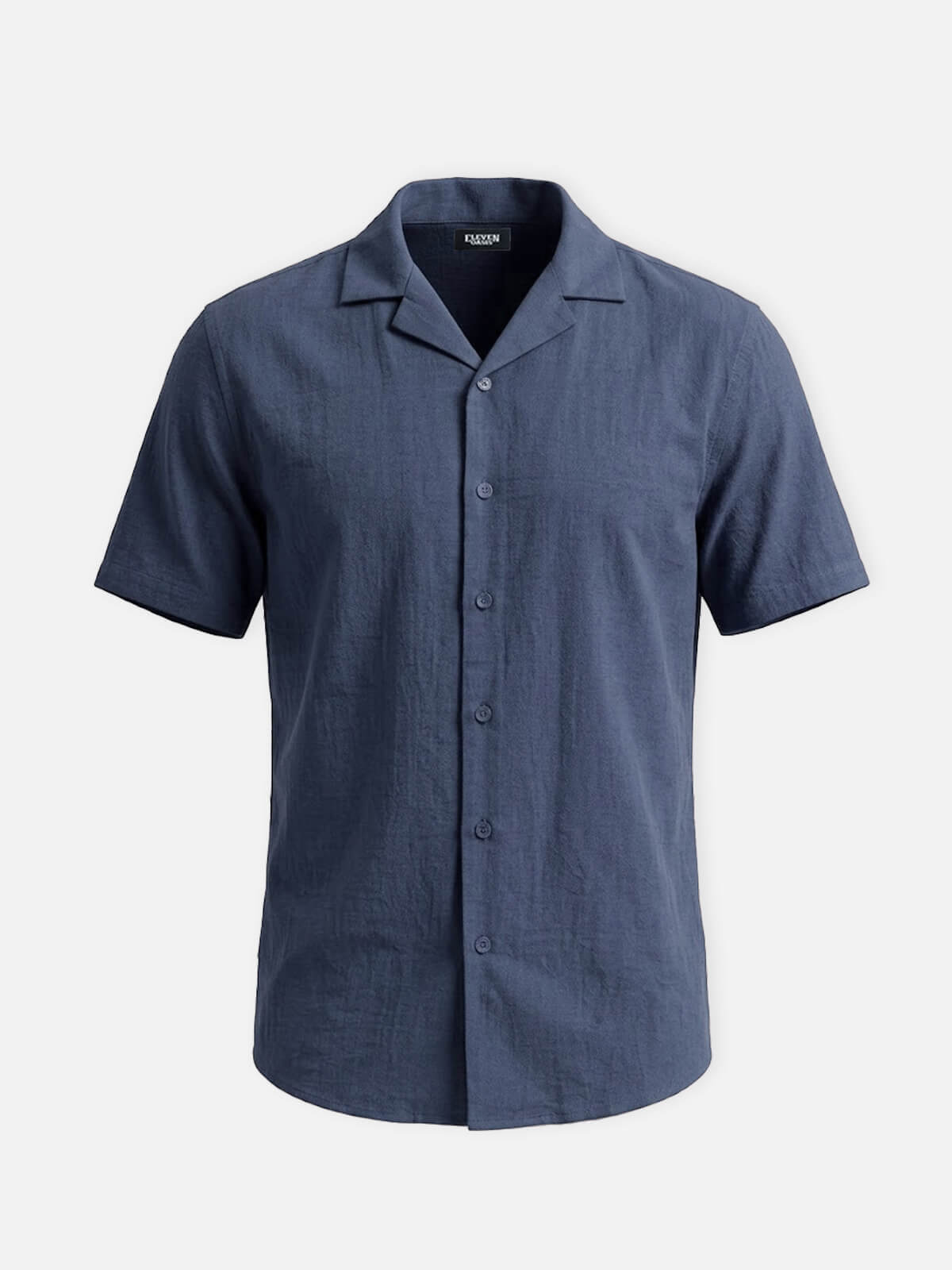 Men's Cotton-Linen Blend Short Sleeve Shirt Eleven Oasis
