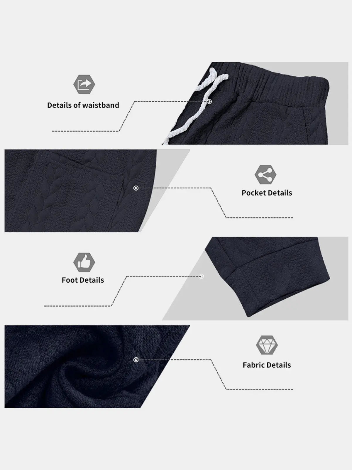 Men's Cable Knit Quarter-Zip Tracksuit Set Eleven Oasis
