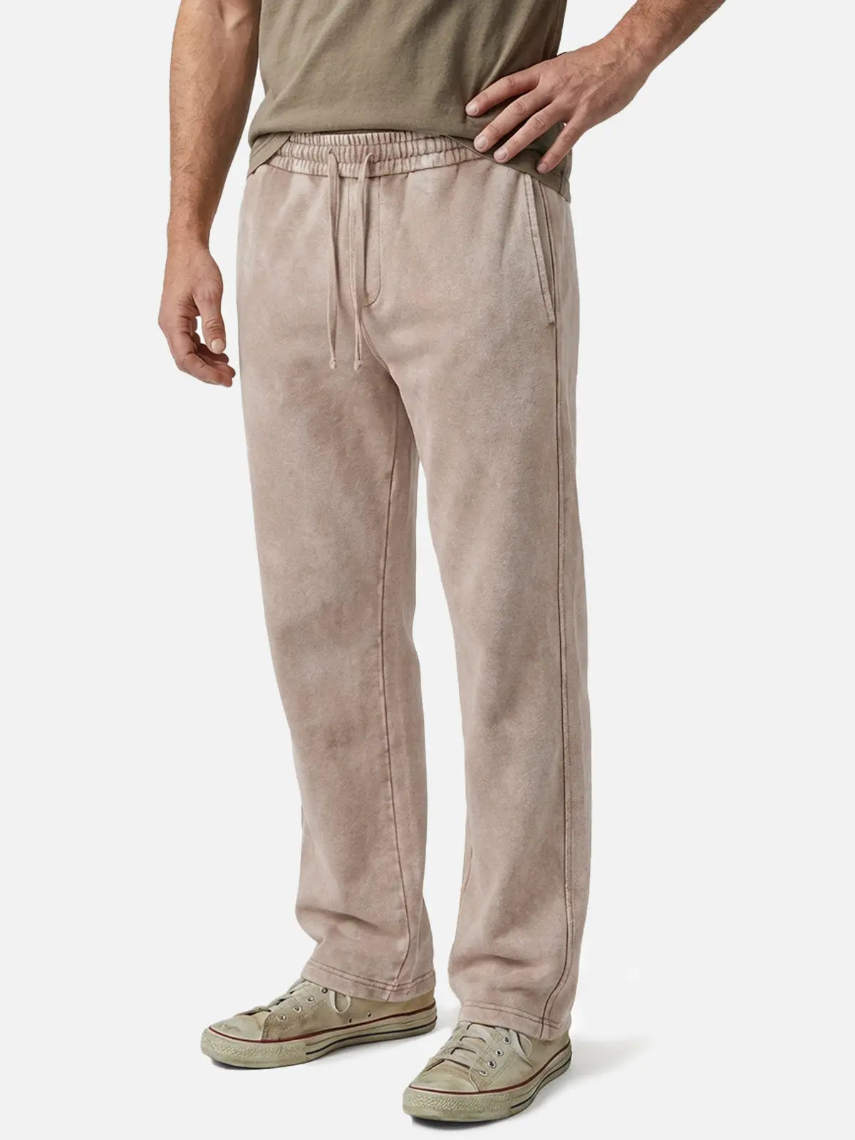 Men's Vintage Washed Cotton Sweatpants Eleven Oasis