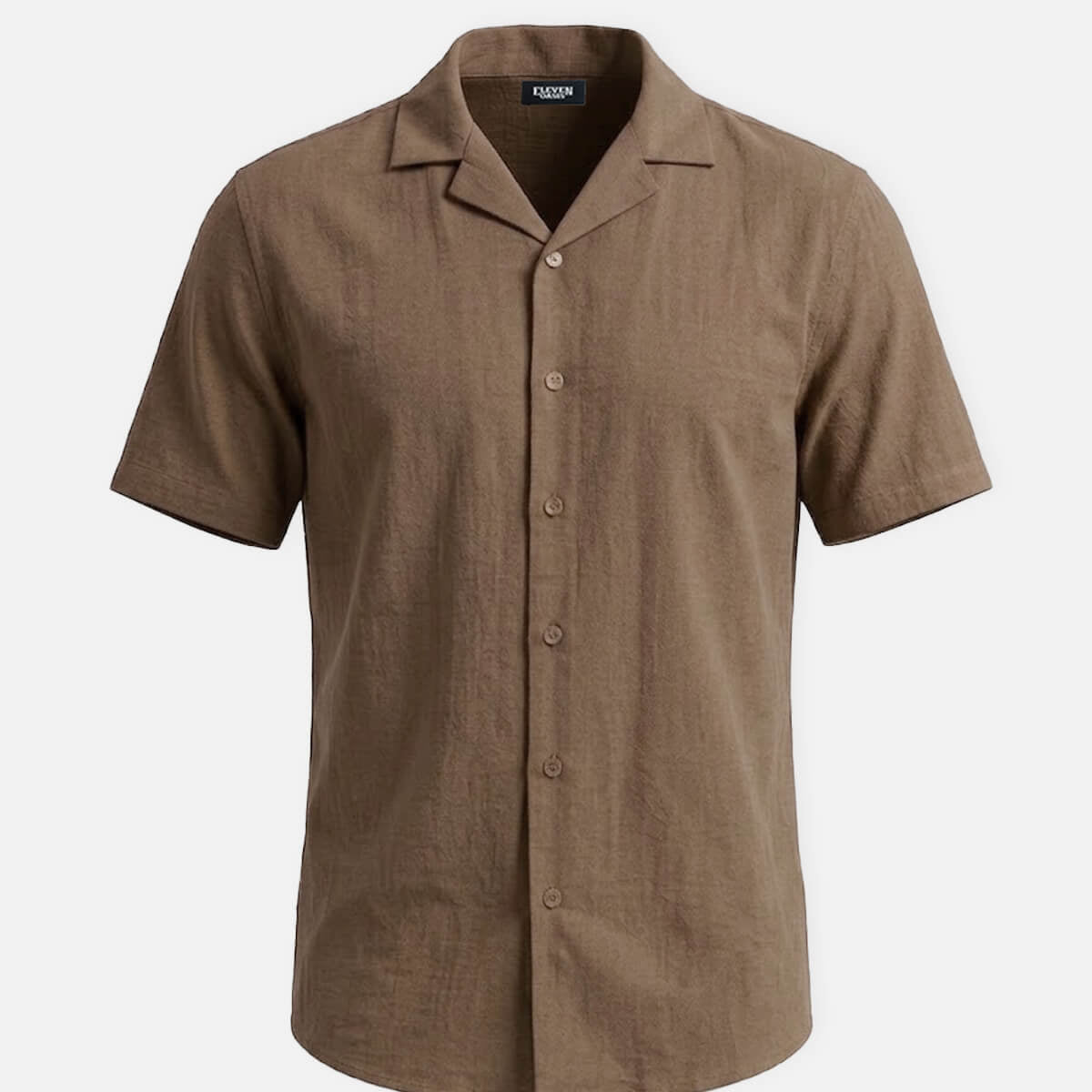 Men's Cotton-Linen Blend Short Sleeve Shirt Eleven Oasis