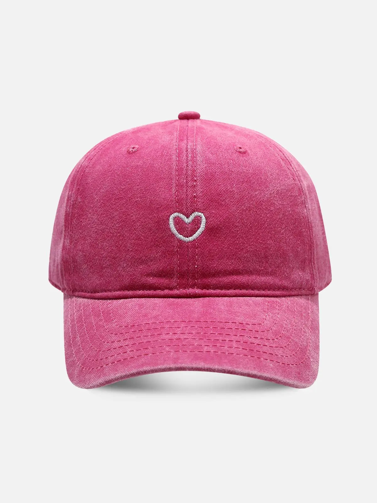 Heart Washed Cotton Baseball Cap ElevenOasis