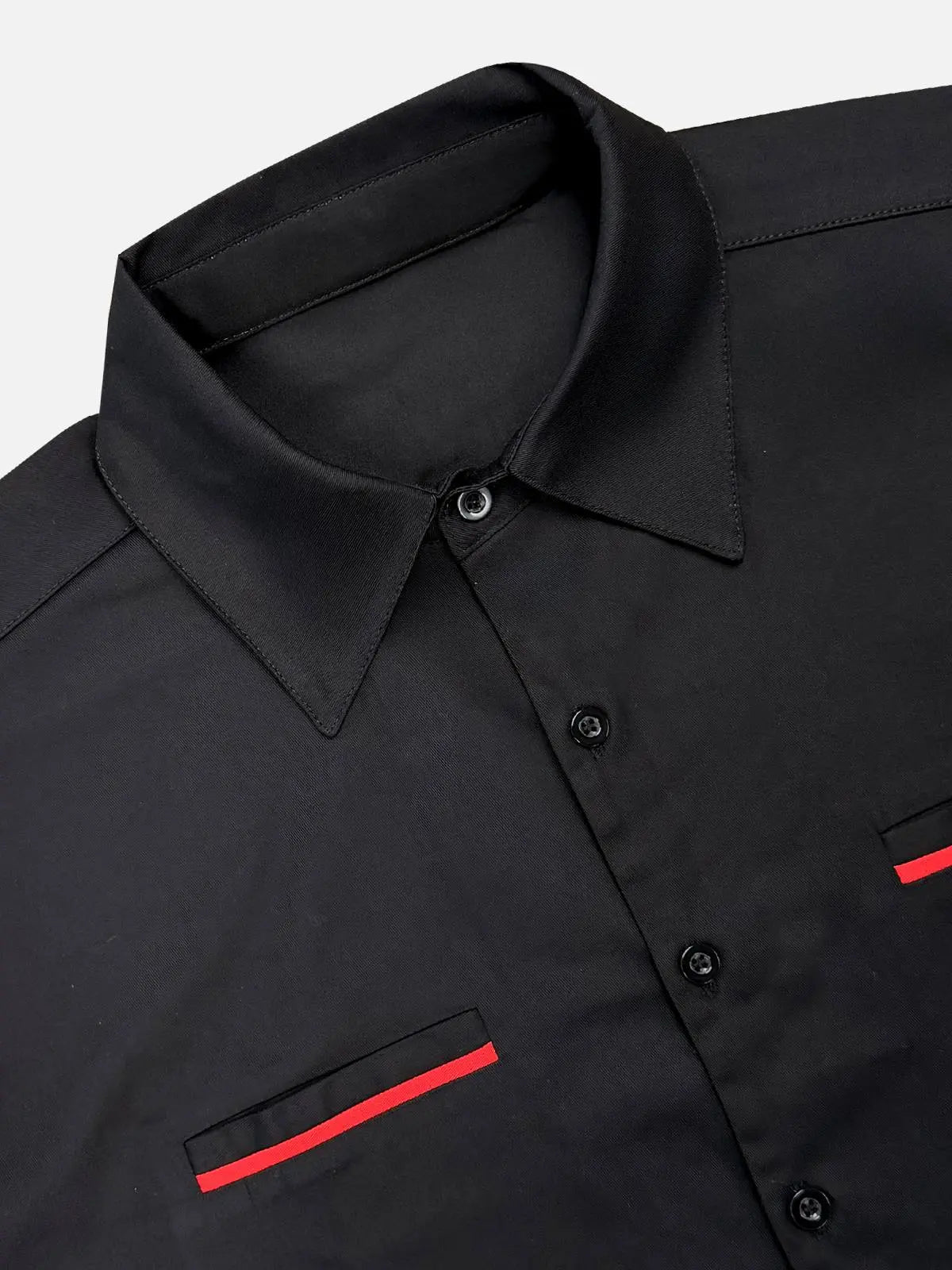 Men's Contrast Sleeve Piped Bowling Short Sleeve Shirt Eleven Oasis