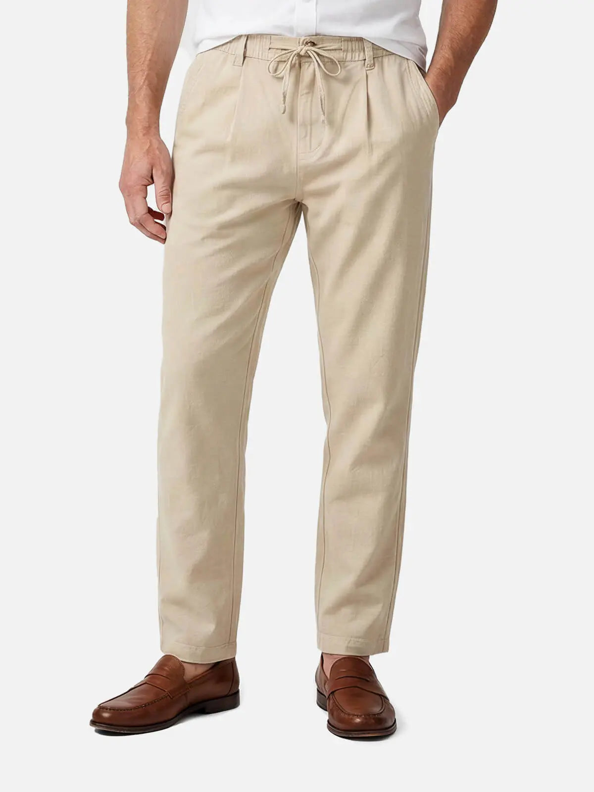 Men's Casual Elastic Waist Full Length Pants Eleven Oasis