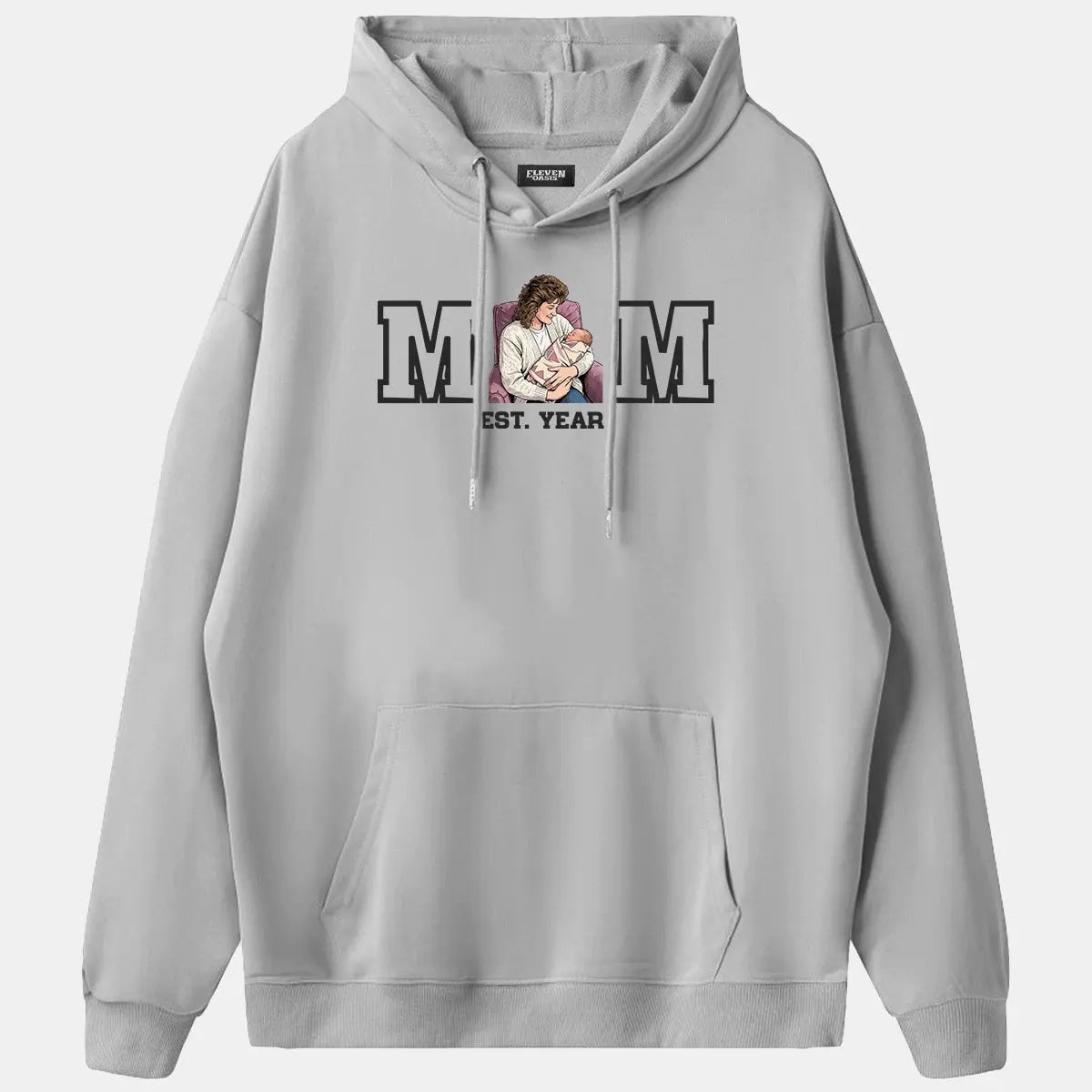 Custom Mom Illustration Hoodie Eleven Oasis