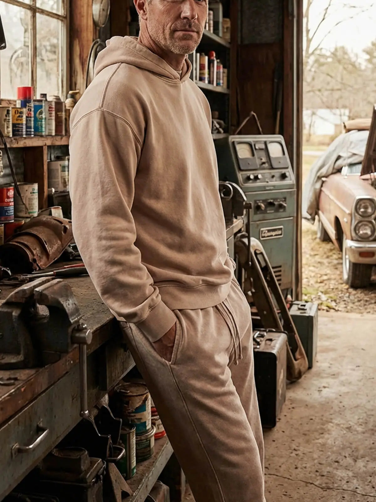 Men's Vintage Washed Cotton Hoodie Eleven Oasis