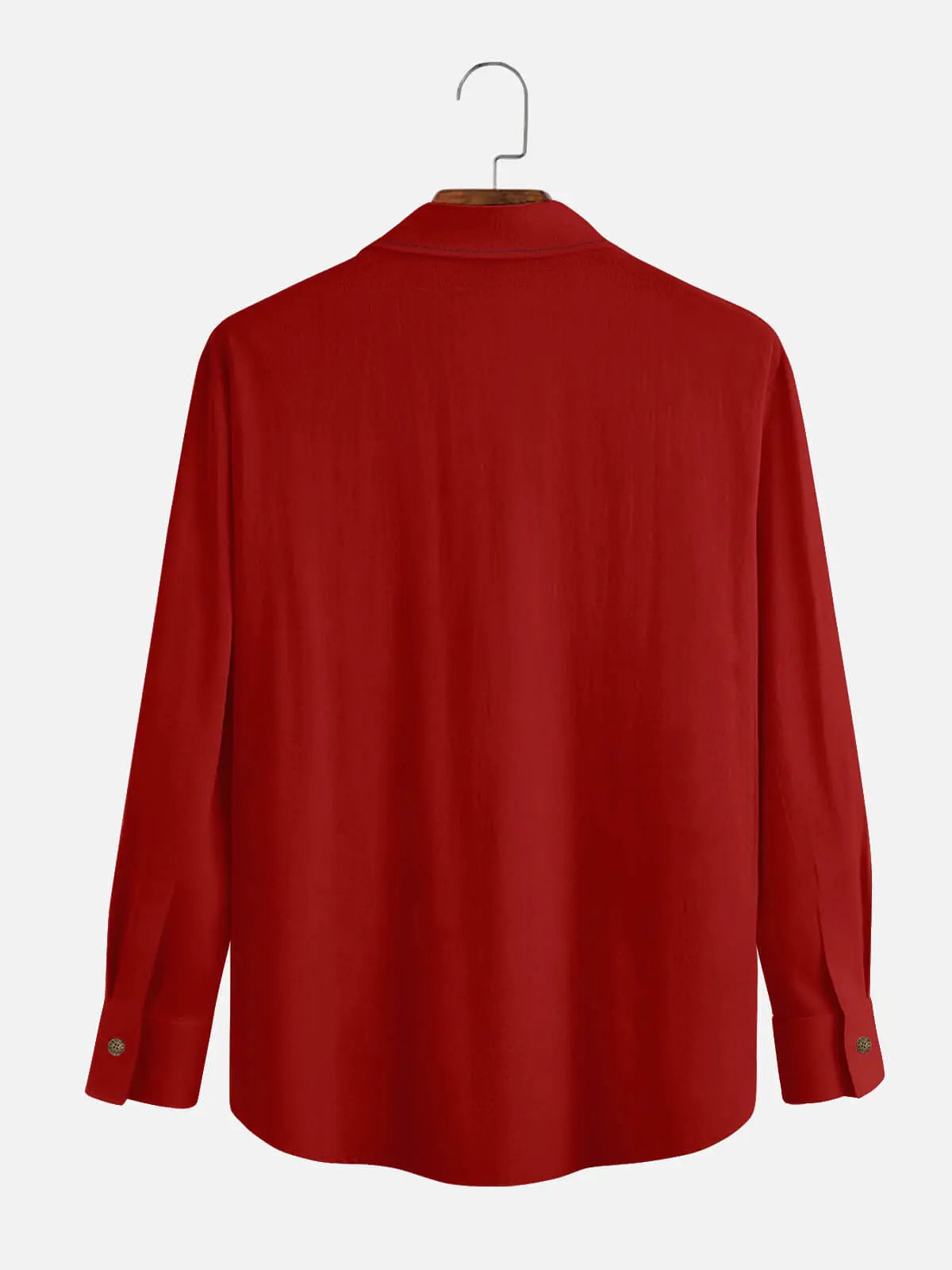 Men's Santa and Reindeer Long Sleeve Shirt ElevenOasis