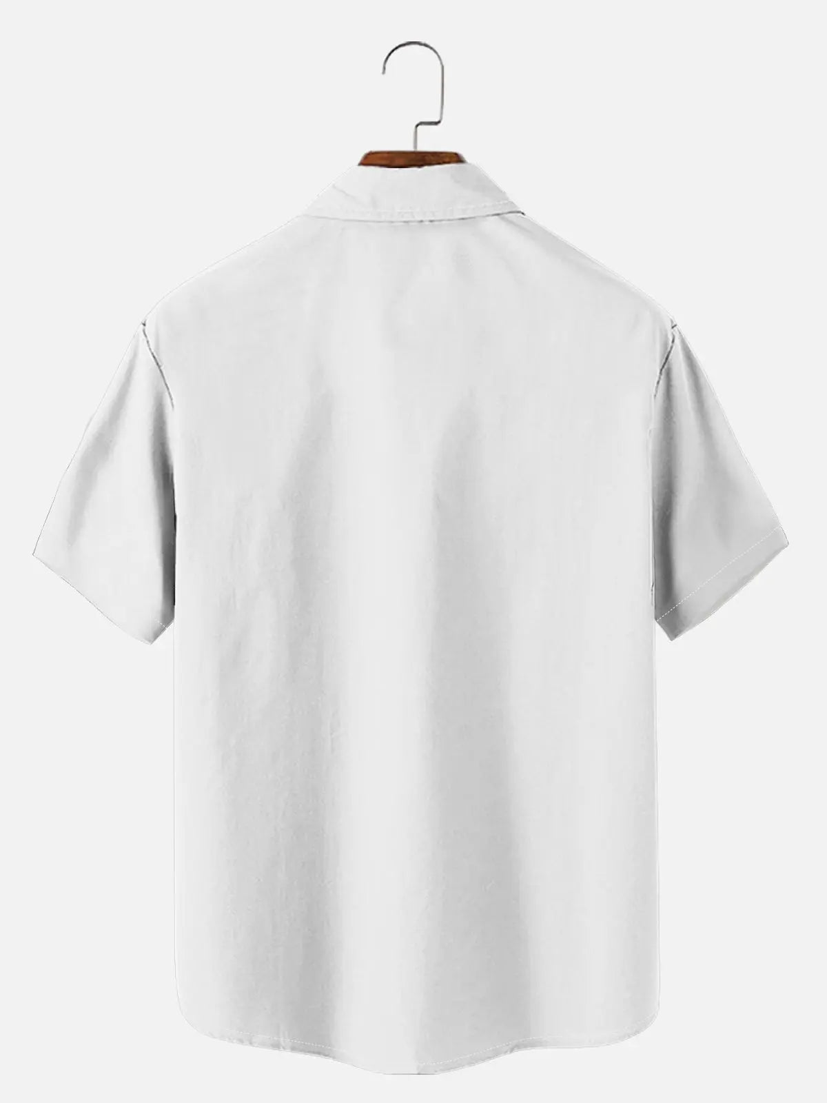 Tall Men's Casual Linen-Feel Printed Solid Color Button Short Sleeve Shirt ElevenOasis