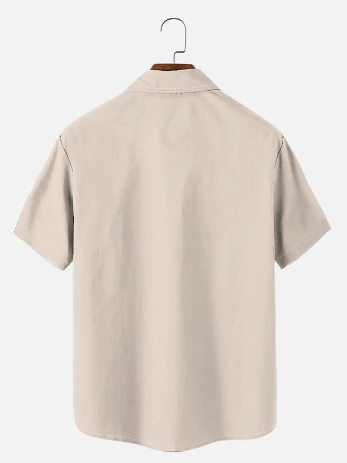 Men's Basic 50s Style Bowling Short Sleeve Shirt ElevenOasis