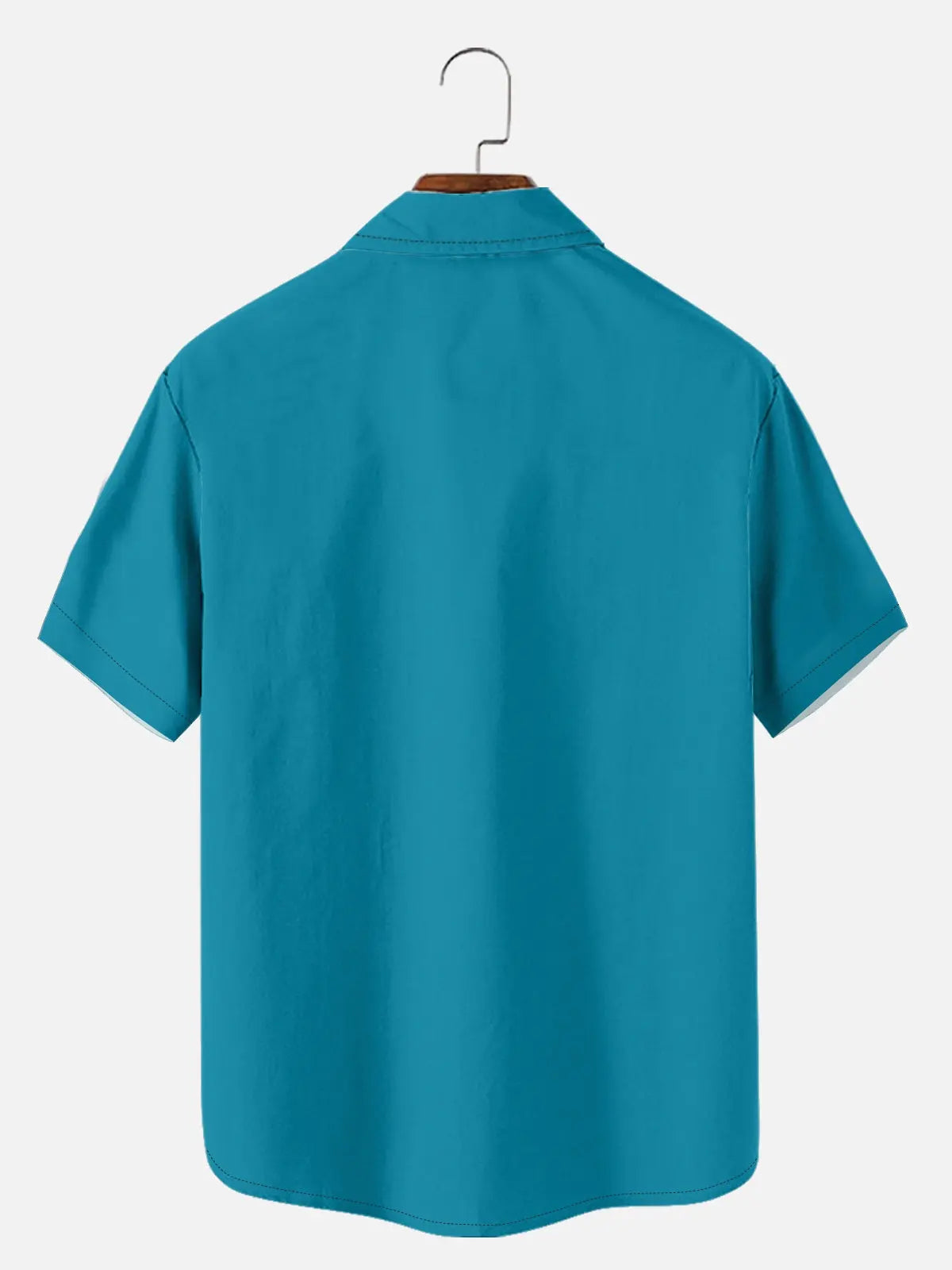 Tall Men's Casual Linen-Feel Printed Solid Color Button Short Sleeve Shirt ElevenOasis