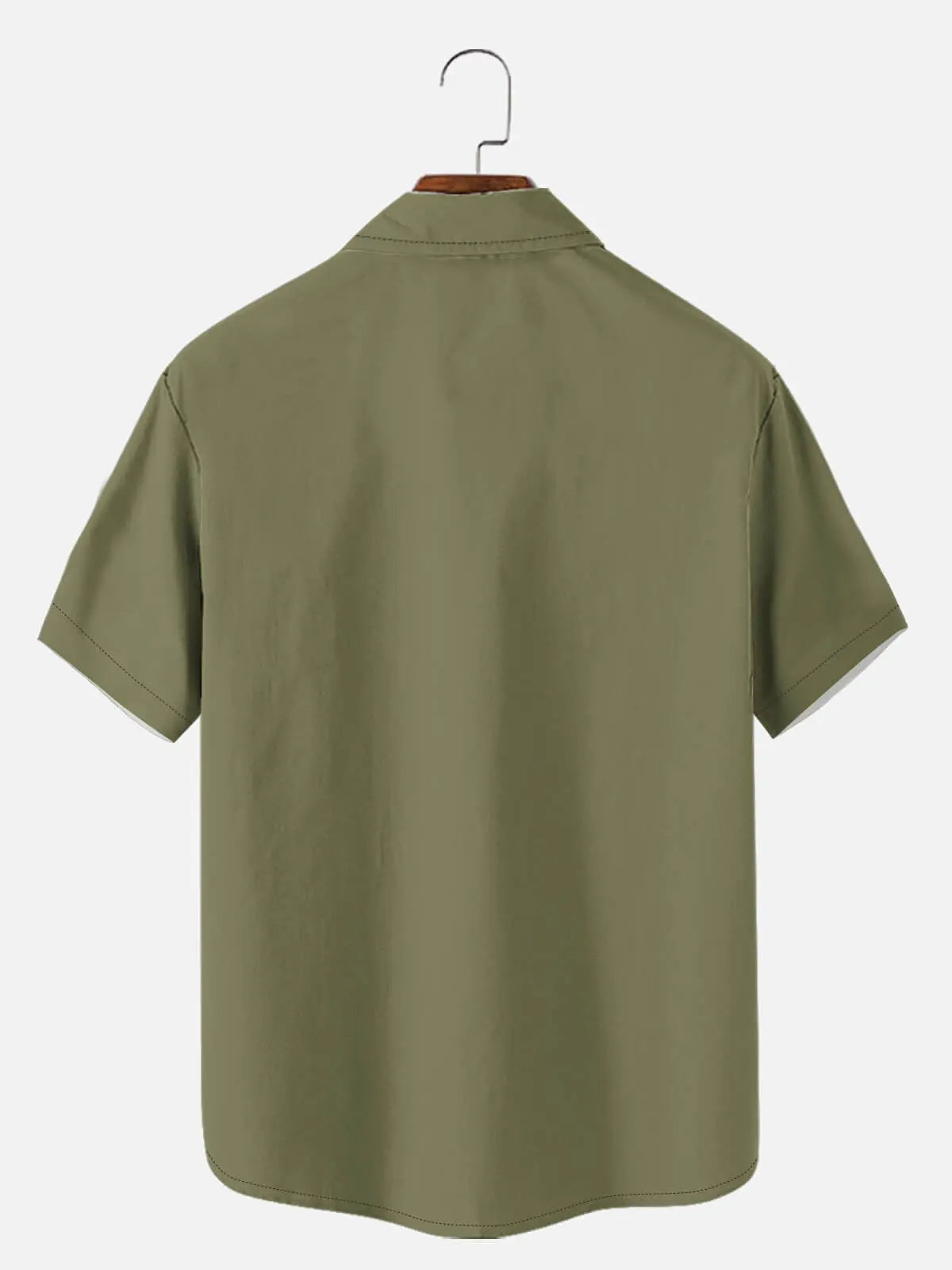 Men's Retro Mid-Century Geo Panel Short Sleeve Shirt ElevenOasis