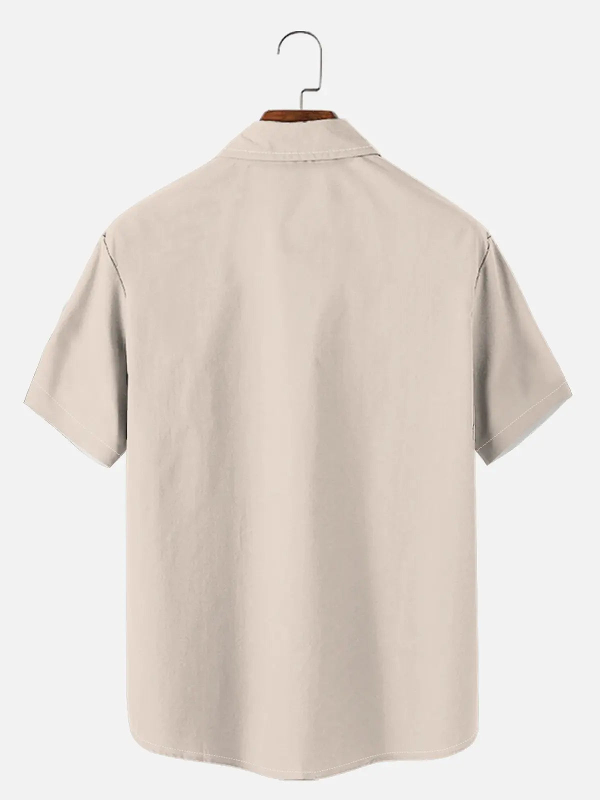 Men's Basic 50s Style Bowling Short Sleeve Shirt ElevenOasis
