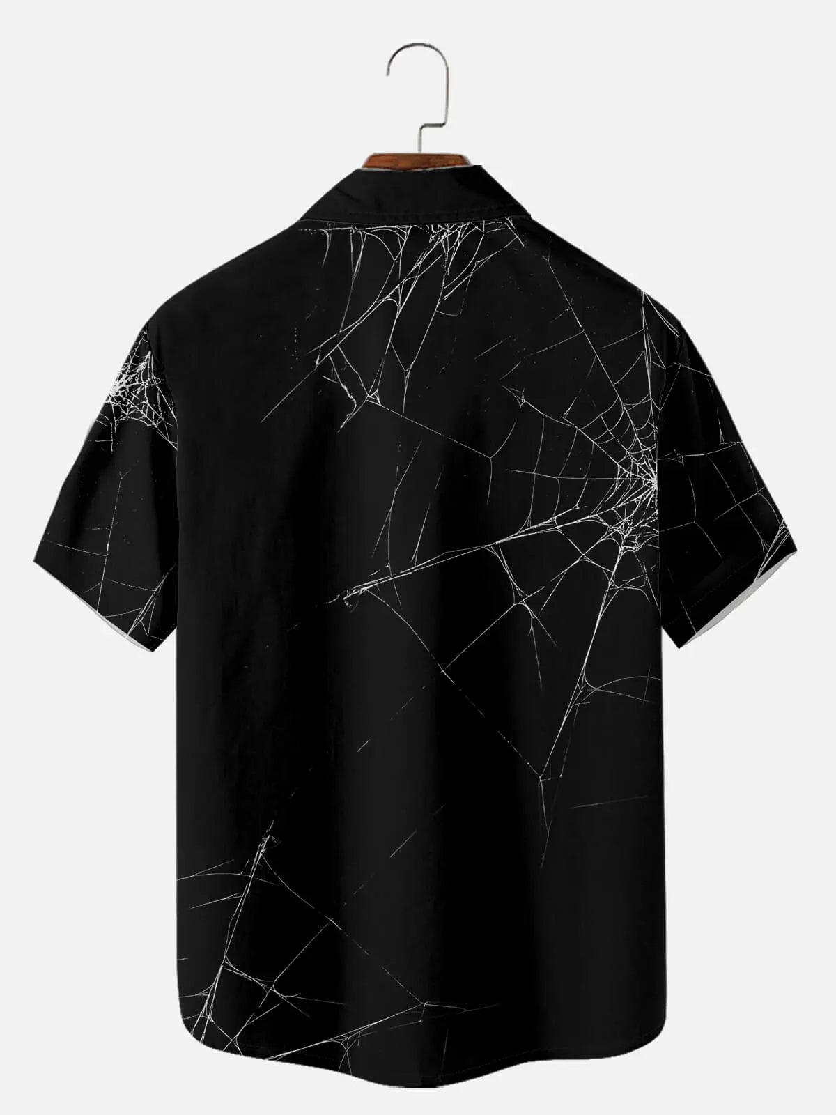 Men's Ominous Spider Halloween Short Sleeve Shirt ElevenOasis