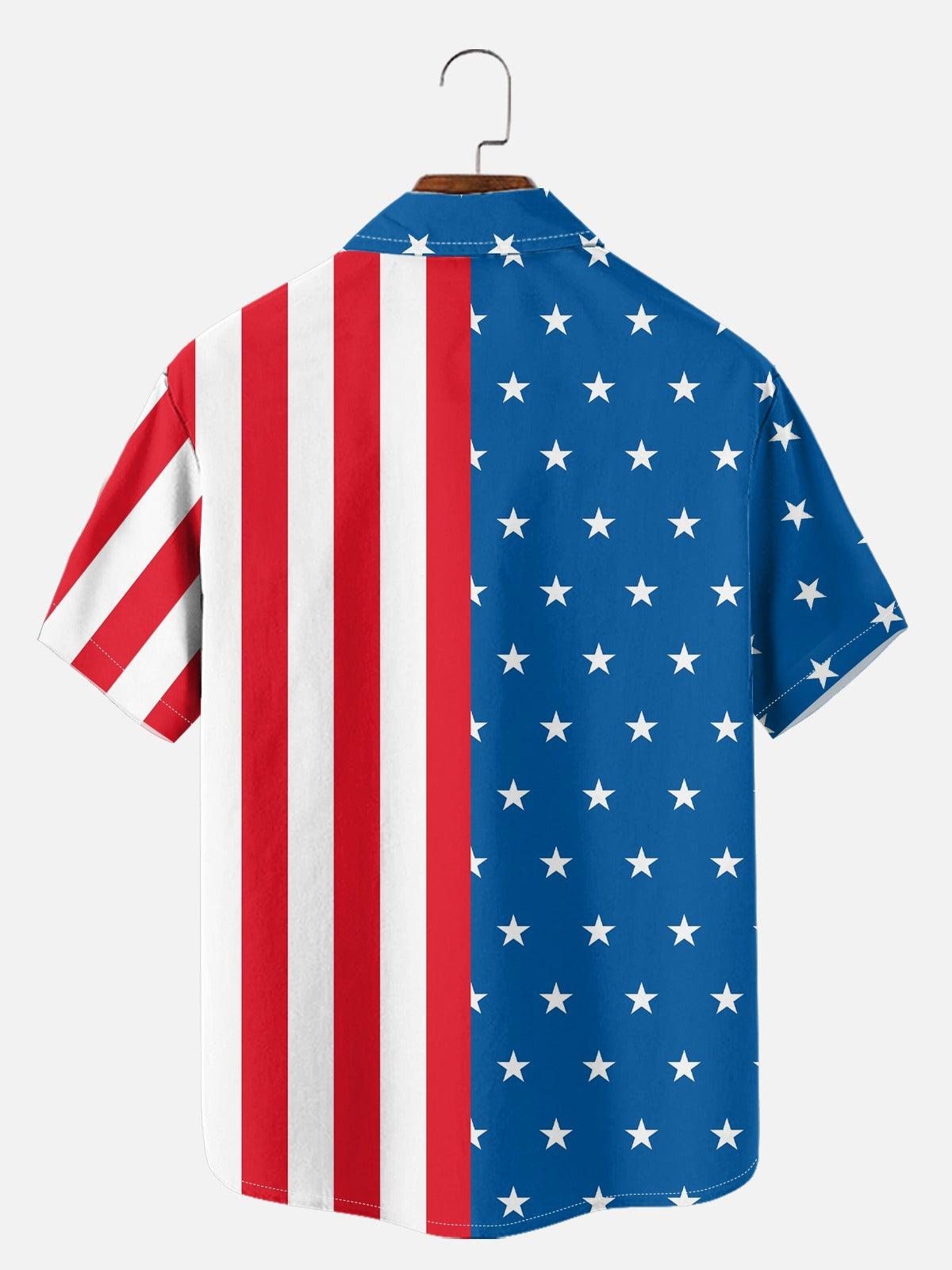 Men's Classic Americana Flag Short Sleeve Shirt Eleven Oasis
