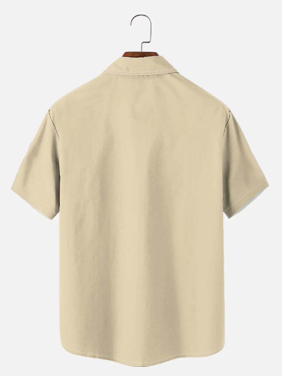 Tall Men's Mid-Century Modern Santa Holiday Short Sleeve Shirt Eleven Oasis