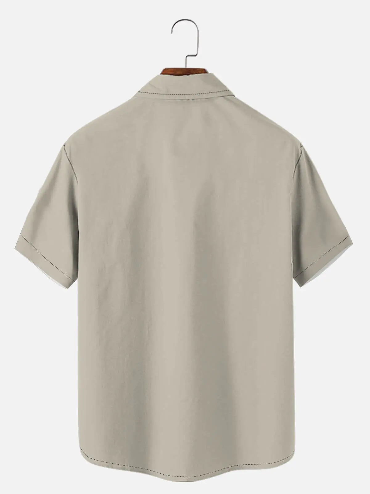 Tall Men's Retro Argyle Panel Short Sleeve Shirt Eleven Oasis