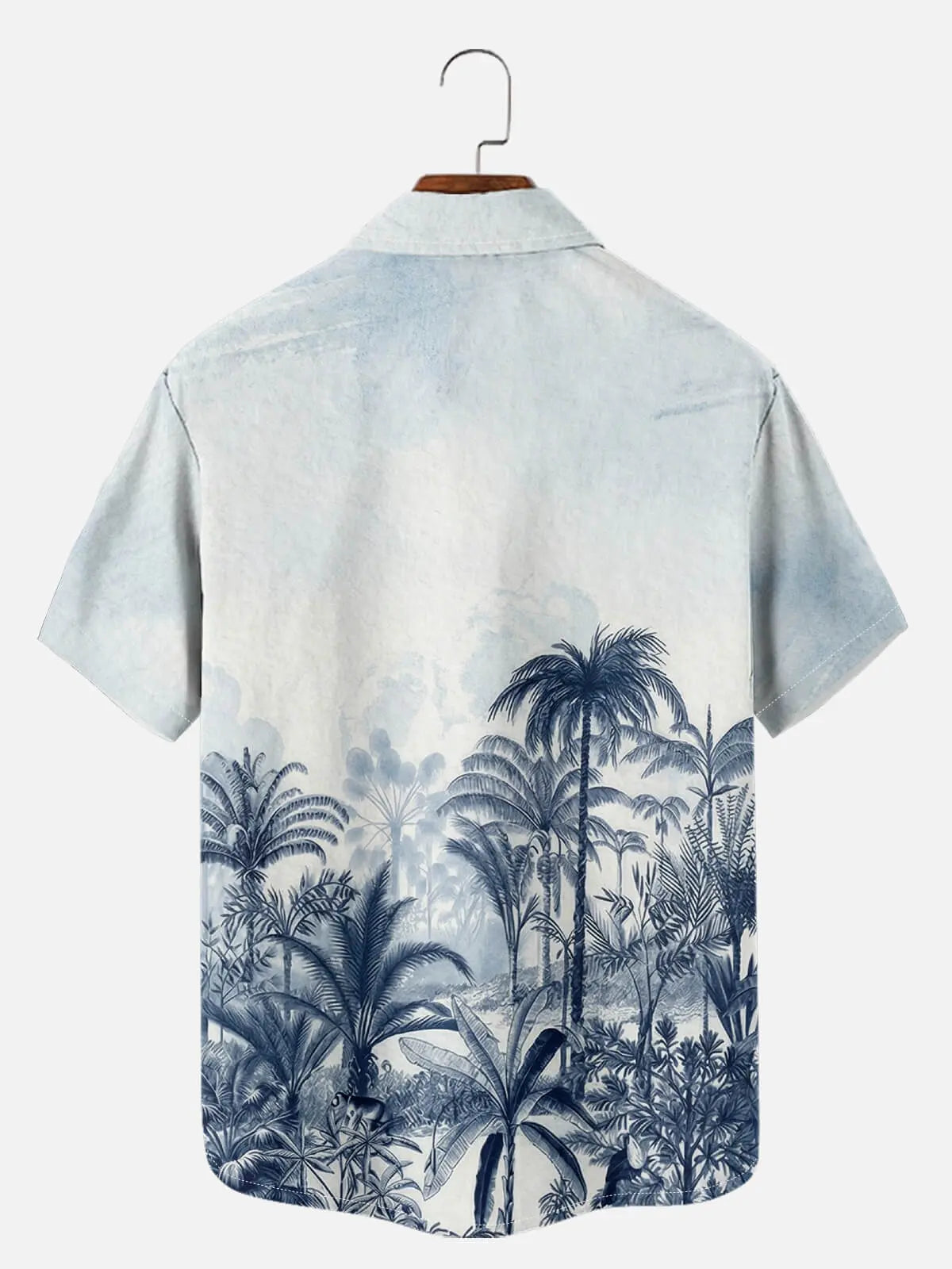 Tall Men's Blue Oasis Short Sleeve Shirt Eleven Oasis