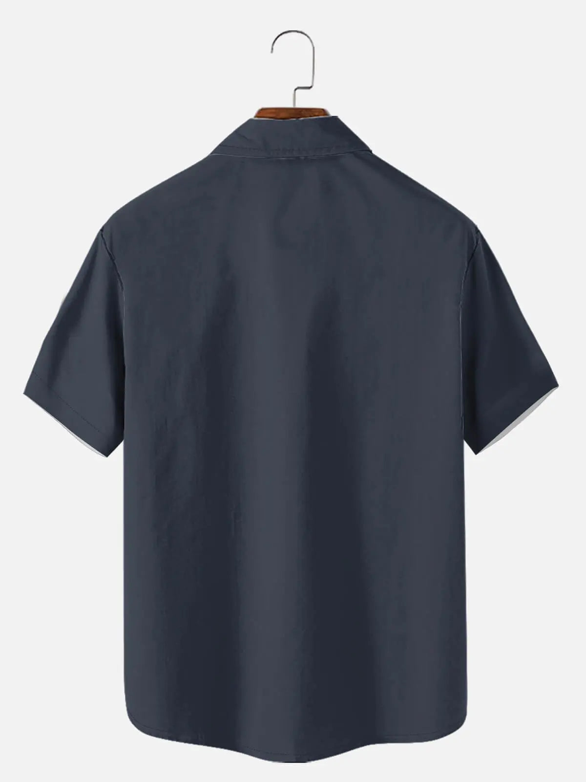 Men's Retro Mid-Century Geo Panel Short Sleeve Shirt ElevenOasis