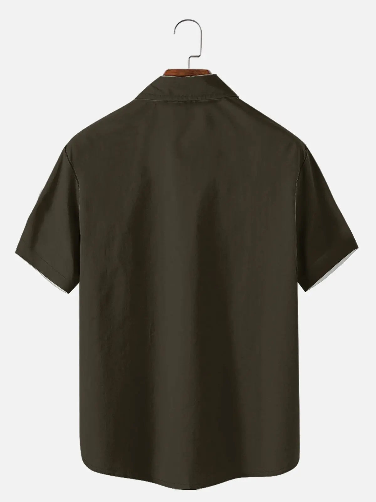 Men's Basic 50s Style Bowling Short Sleeve Shirt ElevenOasis
