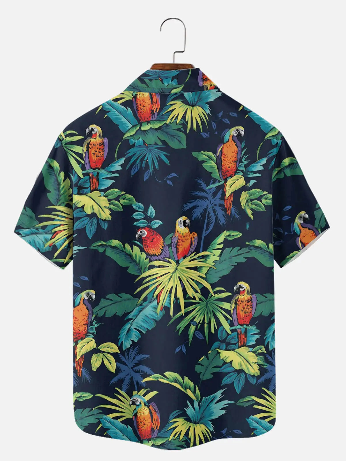 Tall Men's Parrot Paradise Short Sleeve Shirt Eleven Oasis
