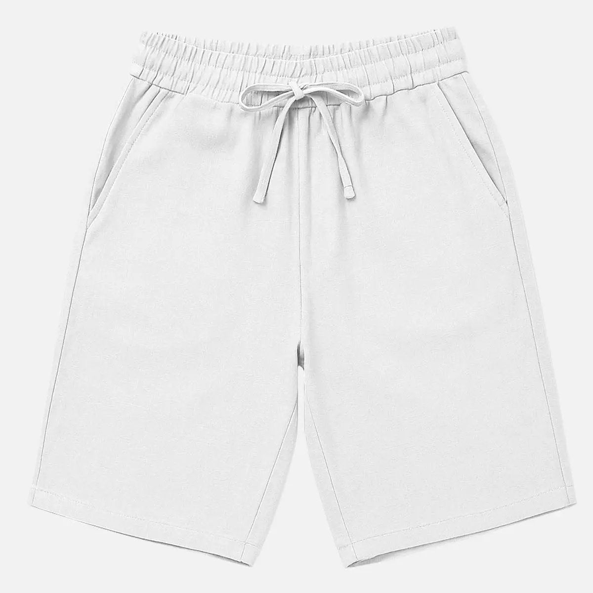 Men's Linen Blend Elastic Waist Shorts Eleven Oasis