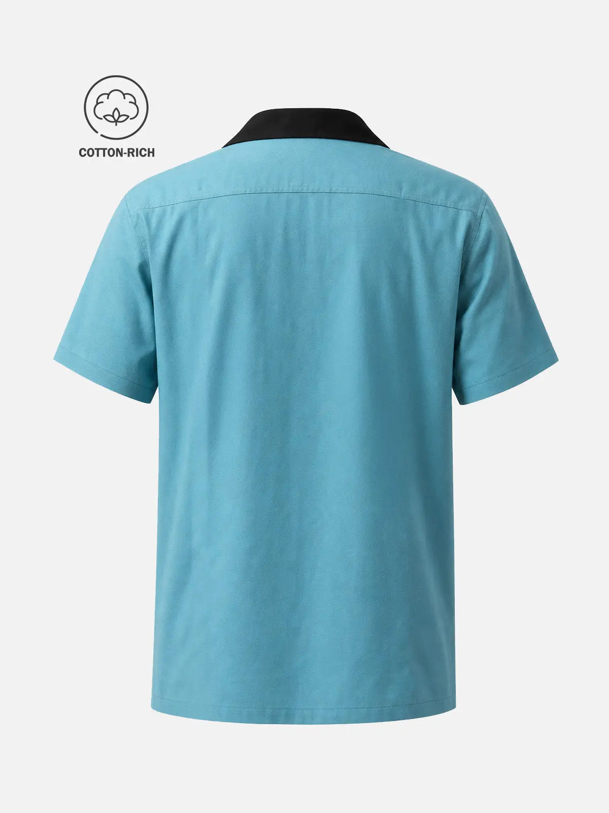 Men's Cotton Triple Panel Bowling Short Sleeve Shirt Eleven Oasis
