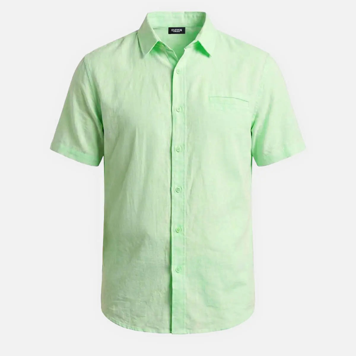 Men's Faux Chest Pocket Classic Short Sleeve Shirt Eleven Oasis