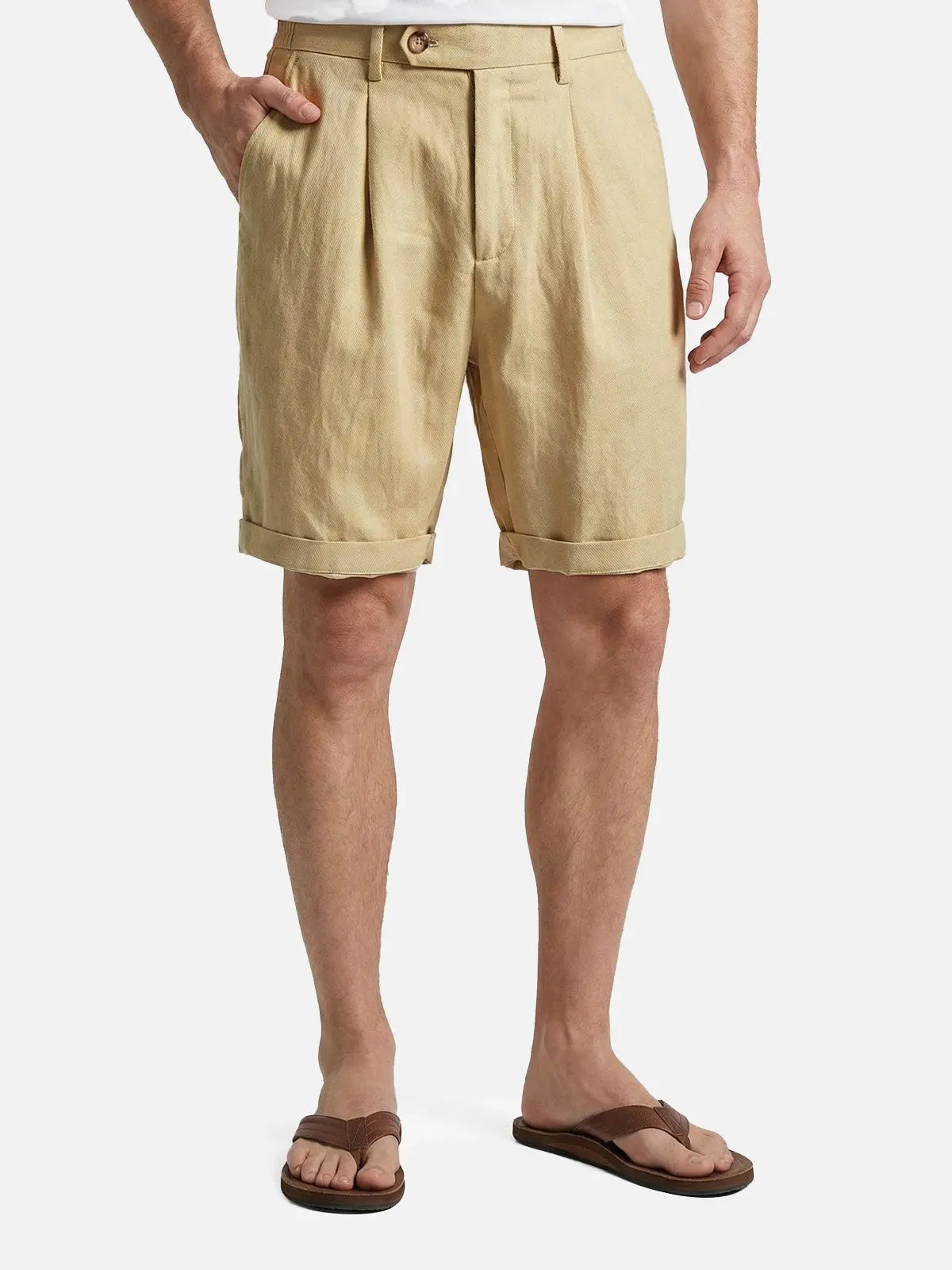 Men's Classic Pleated Casual Shorts ElevenOasis