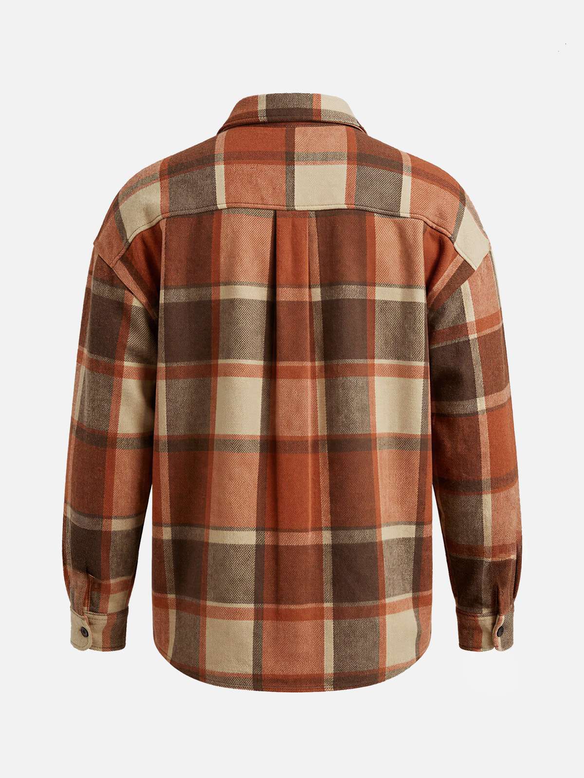 Men's Brushed Overscale Plaid Double Pocket Long Sleeve Shirt Eleven Oasis
