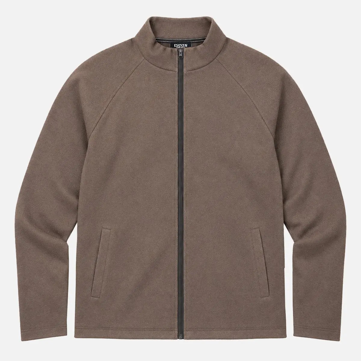 Men's Textured Fleece Regular Fit Full-Zip Jacket