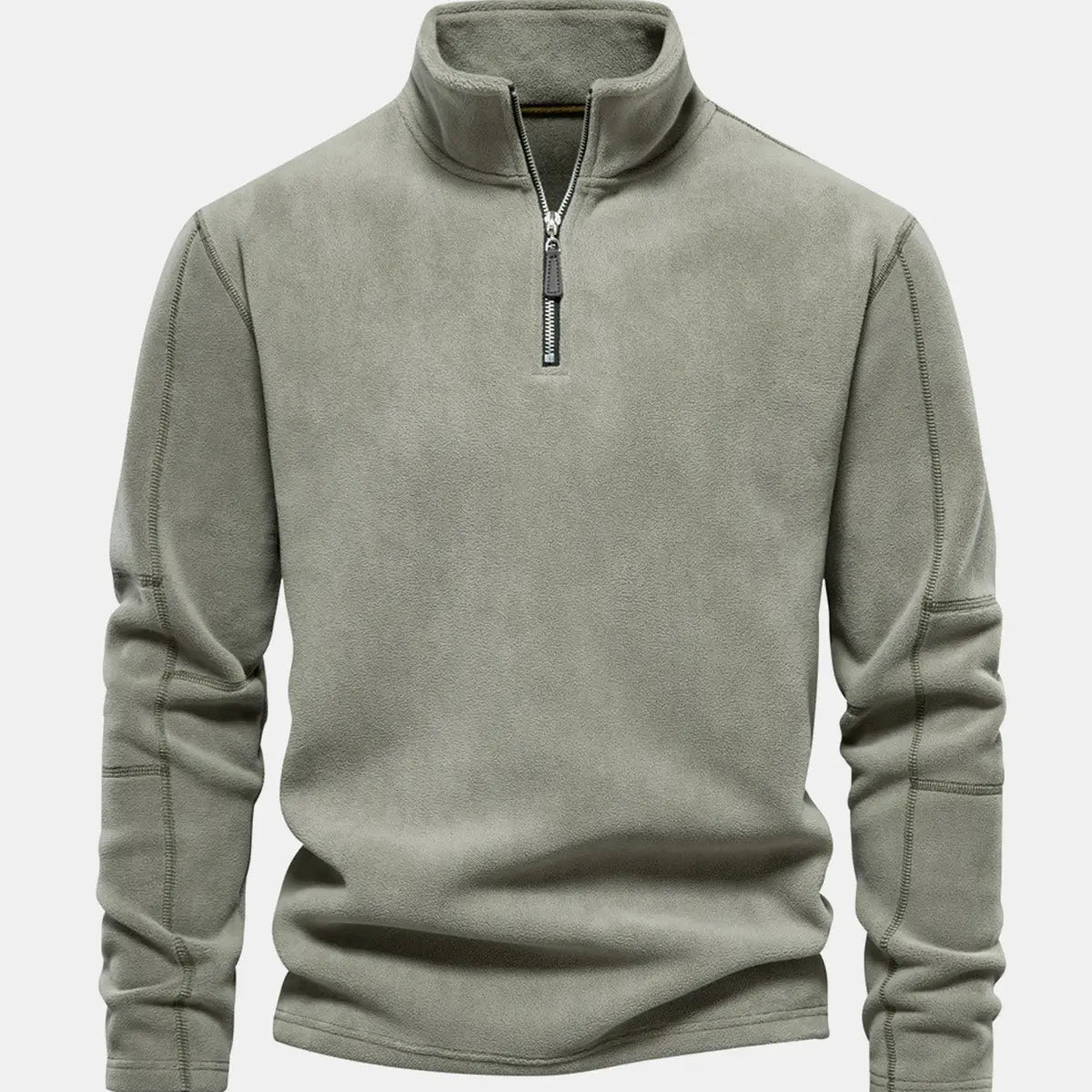 Men's Quarter-Zip Fleece Pullover Sweatshirt ElevenOasis