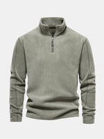Men's Quarter-Zip Fleece Pullover Sweatshirt ElevenOasis