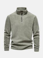 Men's Quarter-Zip Fleece Pullover Sweatshirt ElevenOasis