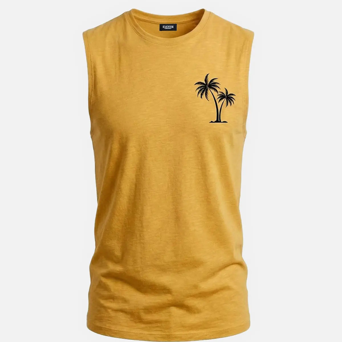Men's Palm Graphic Crew Neck Tank Top ElevenOasis